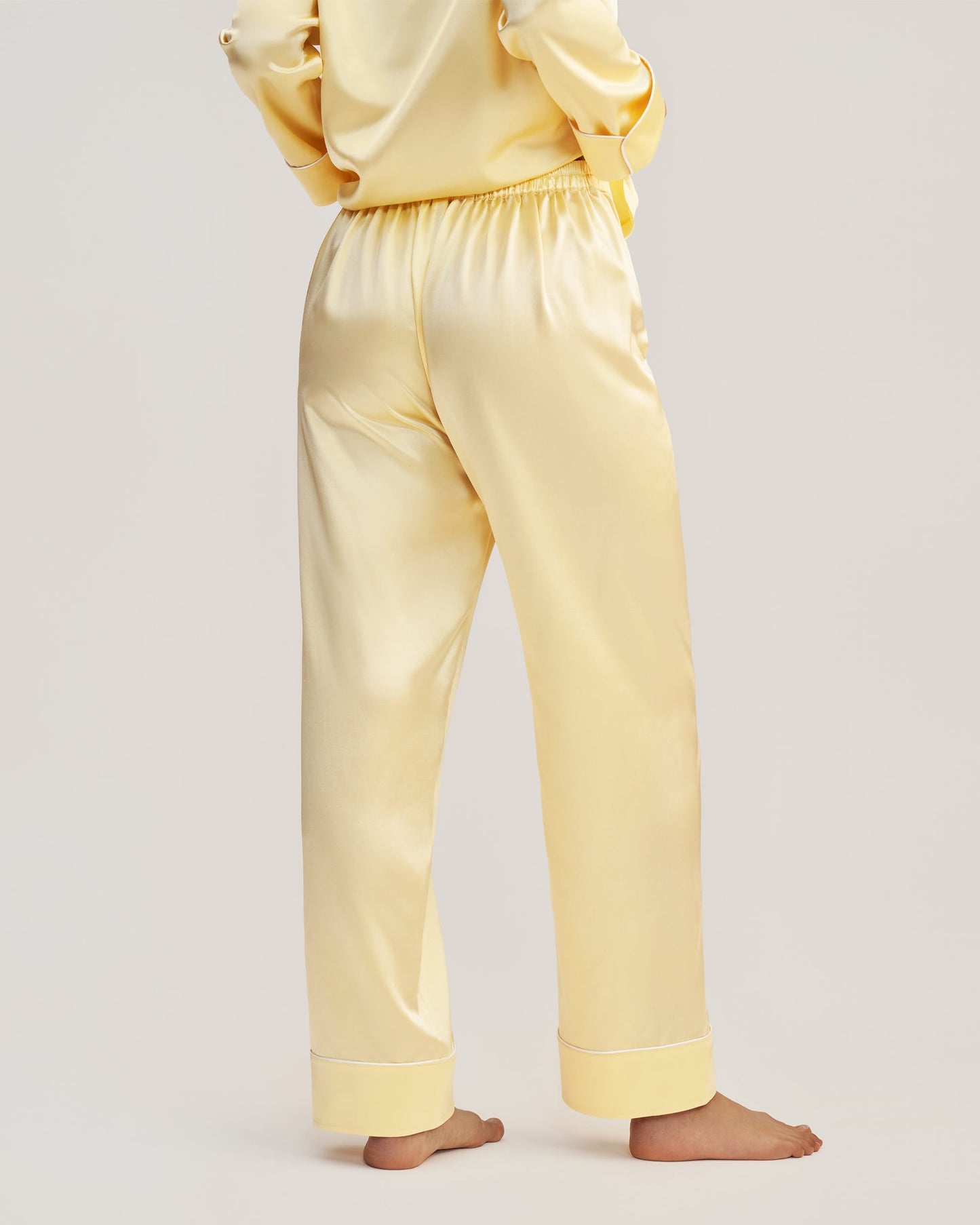 Golden Cocoon Silk Satin Pajama Set