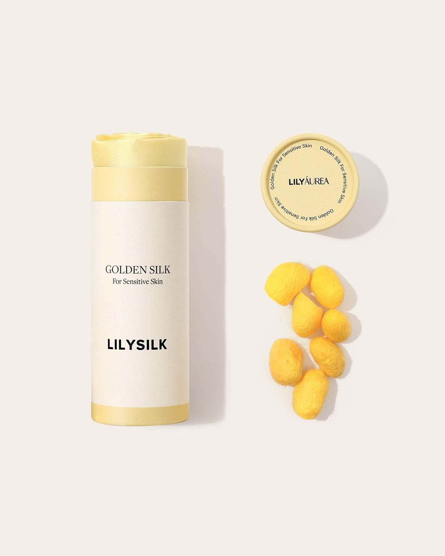 LILYÁUREA™ Non-Colorants Golden Silk Pillowcase